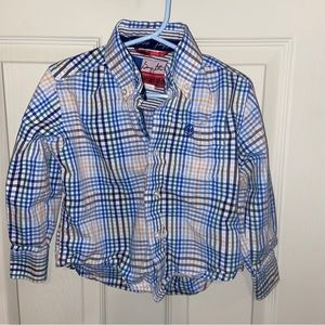 Wrangler George Strait boys shirt XS Cowboy Collection blue.